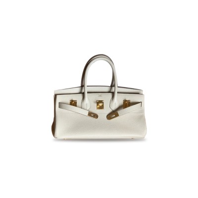 HERMÈS SHOULDER BIRKIN 42CM TOGO  MILKSHAKE WHITE GOLD BUCKLE (42cm)  